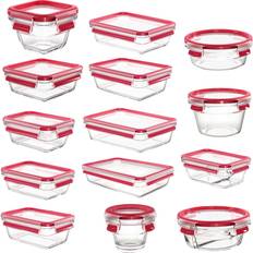 Rojo Recipientes de Cocina EMSA Clip & Close N10407 Rectangular Caja 0,8 L Transparente 1 Pieza(S) Recipiente de Cocina