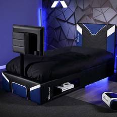 X-Rocker Cerberus Twist TV Gaming Bed - Single, Blue