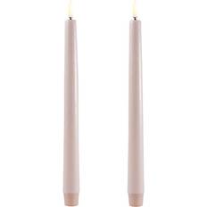 Uyuni LED-ljus Uyuni Taper Beige/Smooth LED-ljus 25cm 2st