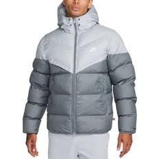 NIKE Men Jackets NIKE Windrunner PrimaLoft Men's Storm Fit Hooded Puffer Jacket - Light Smoke Grey/Smoke Grey/Sail