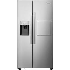 Hisense Child Lock - Freestanding Fridge Freezers Hisense RS694N4BCE Plumbed Total Stainless Steel