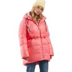 Svea Ytterklær Svea Mid Length Shiny Jacket W Happy Pink Størrelse S