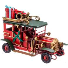 Metal Adornos de Árbol de Navidad BigBuy Christmas Navideño Rojo Multicolor Metal Coche 12 x 4.8 x 8 cm Adorno de Árbol de Navidad