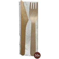 Beige Bestecksets NATUREStar Holz 50er Besteckset