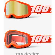 100% Goggles LOSS ORANGE Gold Mirror Anti-Fog, LT 28% 5% NEW