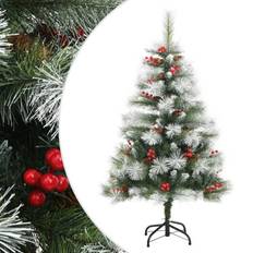 Blanco Detalles Interiores vidaXL 121 Ramas Con 28 Piñas Y Bayas Ø70x120 cm Árbol de Navidad