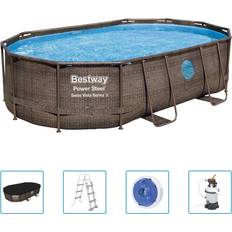 Bestway power steel pool 488x305x107cm Bestway Power Steel Swimming Pool Set 488x305x107 cm