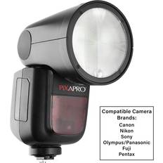 Camera Flashes Pixapro Pixapro GIO1 Round Head TTL Speedlite for Olympus