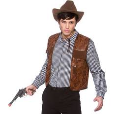 Wicked Costumes Cowboy Vest I Meleret Brun