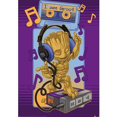 Posters Pyramid International Marvel Poster Pack Guardians of the Galaxy Groot Cassette Plakat