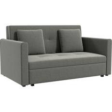 Loveseat Homcom Convertible Light Grey Sofa 152cm 2 Seater