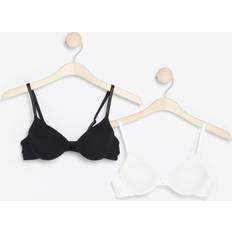 Lindex BH:ar Lindex Petite – Svart och vit, lättvadderad t-shirt-behå 2-pack-Flera