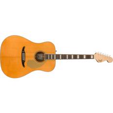 Guld Akustiska gitarrer Fender King Vintage Electro Acoustic Aged Natural