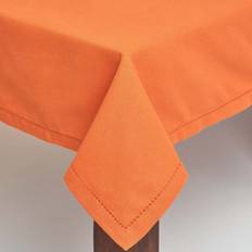 Orange Cloths & Tissues Homescapes Plain Cotton Burnt Tablecloth Orange