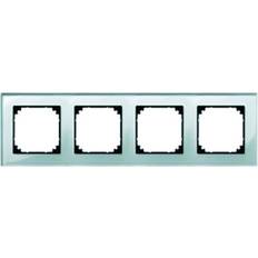 Silver Wall Outlets Merten 489460 Echtglasrahmen 4fach diamant