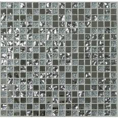 Glamour Clear Mirror Effect Glass & Marble Tile, L300mm W300mm