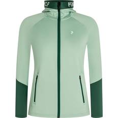 Peak performance rider mid zip Peak Performance W Rider Mid Zip Hood - Delta Smoke/Green