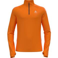 Orange Hauts de Couche de Base Odlo Axalp Ceramiwarm Herren vêtement running homme Orange