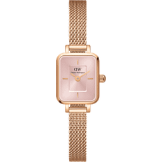 Daniel Wellington Quadro Pink Dial Stainless Steel Strap Women's Watch DW00100650