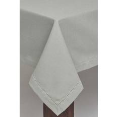 Grey Tablecloths Homescapes Plain Cotton 228cm Tablecloth Grey
