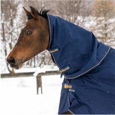 Oro Coperte per Cavalli Bucas Irish Protezione collo combo per coperta turnout, 0g, Dark Blue/Gold