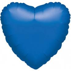 Globos con Texto y Tema Amscan Folienballon Herz "Blau Metallic" (5)