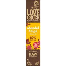 Confiserie et Biscuits Lovechock LOVECHOCKRaw Chocolate Riegel Mandel Feige 80%