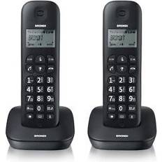 Téléphones Fixes Brondi gala twin dect-telefon anrufer-identifikation schwarz