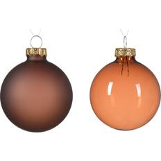 Transparent Weihnachtsdekorationen Kaemingk Christbaumkugeln espresso braun transparent Weihnachtsbaumschmuck 6Stk.