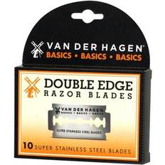 Van Der Hagen basics double edge razor blades, stainless steel, 10 count