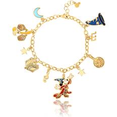 Disney Bracelets Disney Women Mouse Fantasia Gold Plated Charm Bracelet