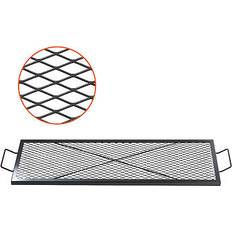 Blåa Eldstäder & Eldkorgar VEVOR Fire Pit Grill Grate Rectangle Heavy Duty Steel Campfire BBQ with Handle & Support X Wire, Portable Camping C