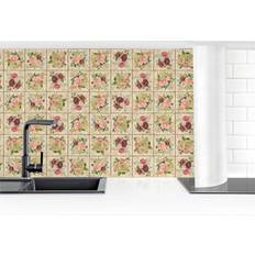 Planters Accessories Küchenrückwand Blumen Vintage Rosen Hortensien 50cm