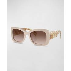 Solbriller Prada Ørken Oval Solbriller - Beige