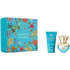 Versace Geschenkboxen Versace Dylan Turquoise Set E.d.T. Nat. Spray Body Gel