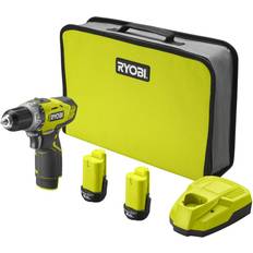 Ryobi 12V borrskruvdragare 2 2,0 Ah batterier laddare bärväska RCD1201-220S