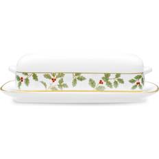 Porcelain Butter Dishes Noritake Holly & Berry Butter Dish