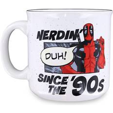 Tazze Silver Buffalo Marvel Deadpool "Nerdin' Since The '90s" Ceramic Camper Mug 20 Ounces Tazza