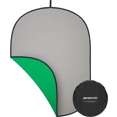 Fondos de Foto Westcott 5x6.5' Collapsible 2-In-1 Backdrop, Gray & Green