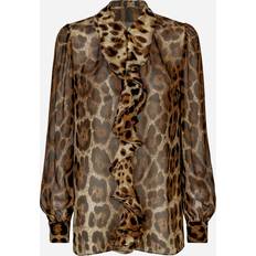 Dolce & Gabbana Leoparden -Print -Chiffonbluse