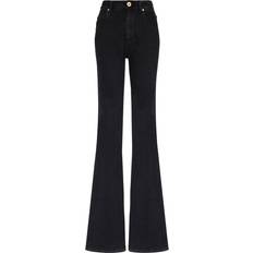 Balmain Dame Bukser & Shorts Balmain Flarede Denim Jeans - Sort