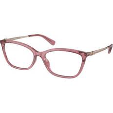 Coach HC6146U Transparent Berry Butterfly Plastic Eyeglasses Red Size 53