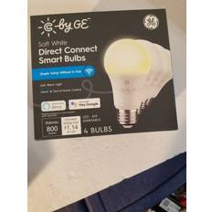 GE Cync Direct Connect Dimmable A19 Smart Bulbs, Soft White, Pack Of 4 Bulbs