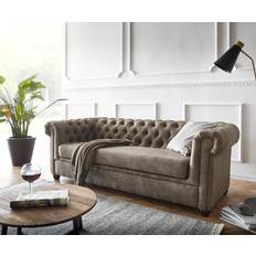 DeLife Couch Chesterfield 3-Sitzer Vintage Sofa