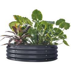 Pots, Plants & Cultivation Vego Garden 11 Tall Wide Round Modern Metal Raised Bed Kit