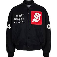 Unisex - Wool Outerwear Supreme Tourist Varsity Jacket - Black