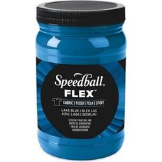 Blue Textile Paint Speedball Flex Screen Printing Fabric Ink Lake Blue, 32 oz