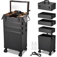 Best Beauty Cases BYOOTIQUE 4in1 Rolling Makeup Train Case Lighted