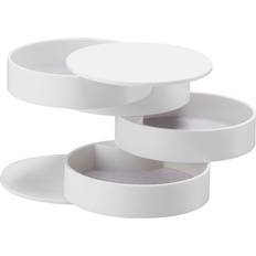 Best Plateaux de service Yamazaki Tower 4 Tier Accessory Case White Plateau de service