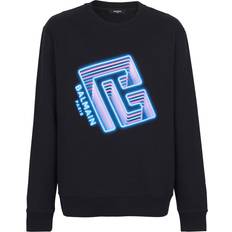 Balmain Neon Logo Sweatshirt - Black